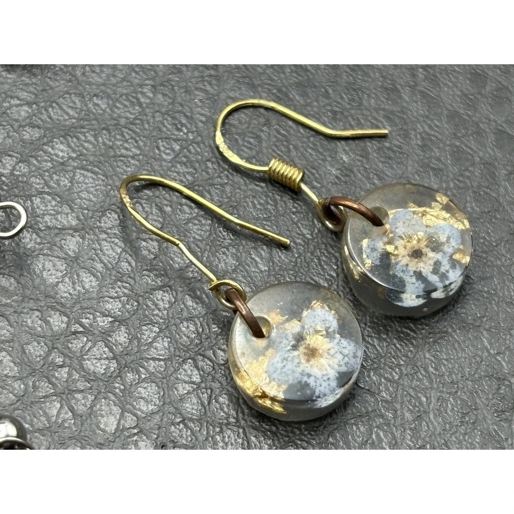 Vintage To Modern Earrings Lot 8 Pairs Mixed Metals Crystals Dangle Bead Stud